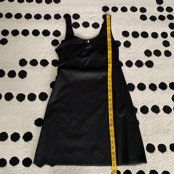 Vintage 90s Slip Dress Small Black Babydoll Short Lingerie Nightgown - Picture 16 of 16